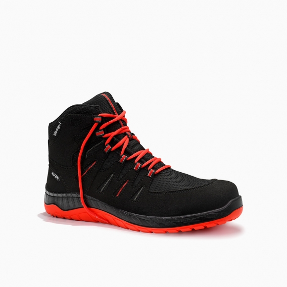 ELTEN DAMEN Sicherheitsschnürstiefel MADDOX Compo black-red Mid ESD S3S