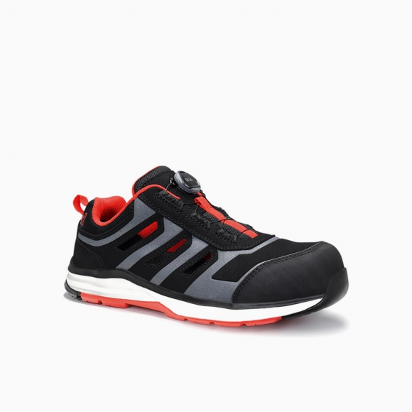 HERREN JORI Sicherheitssandale jo_RAPID BOA® black-red Easy ESD S1PS