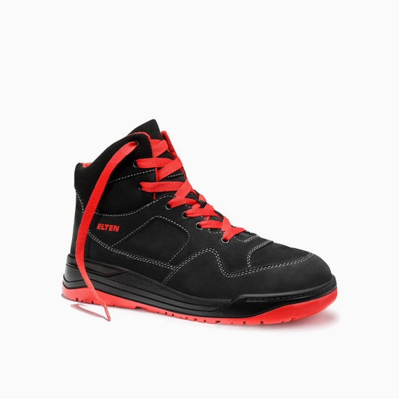 ELTEN DAMEN Sicherheitsschnürstiefel MAVERICK black-red Mid ESD S3S