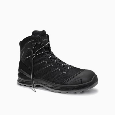 HERREN LOWA Sicherheitsstiefel LARROX Work GTX black-grey Mid S3 CI