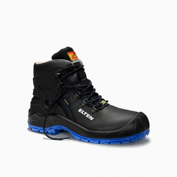 ELTEN HERREN Sicherheitsschnürstiefel RENZO Biomex GTX blue Mid ESD S3