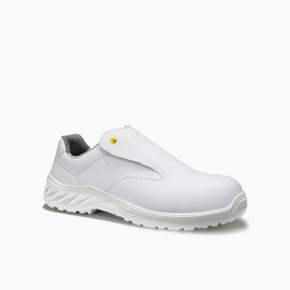 DAMEN JORI Sicherheitshalbschuh jo_CLEAN Slipper white Low ESD S3S