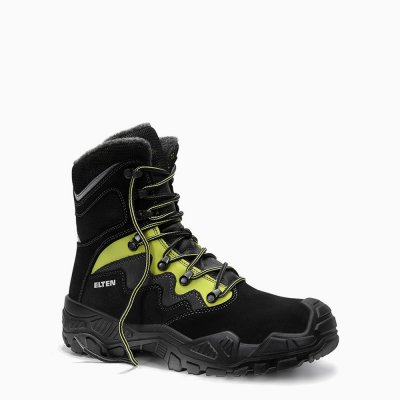 ELTEN HERREN Sicherheitsschnürstiefel (Form C) MICK black-green High ESD S3S CI ELTEN HERREN Sicherheitsschnürstiefel (Form C) MICK black-green High ESD S3S CI