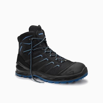 HERREN LOWA Sicherheitsstiefel LARROX Work GTX black-blue Mid S3 CI HERREN LOWA Sicherheitsstiefel LARROX Work GTX black-blue Mid S3 CI