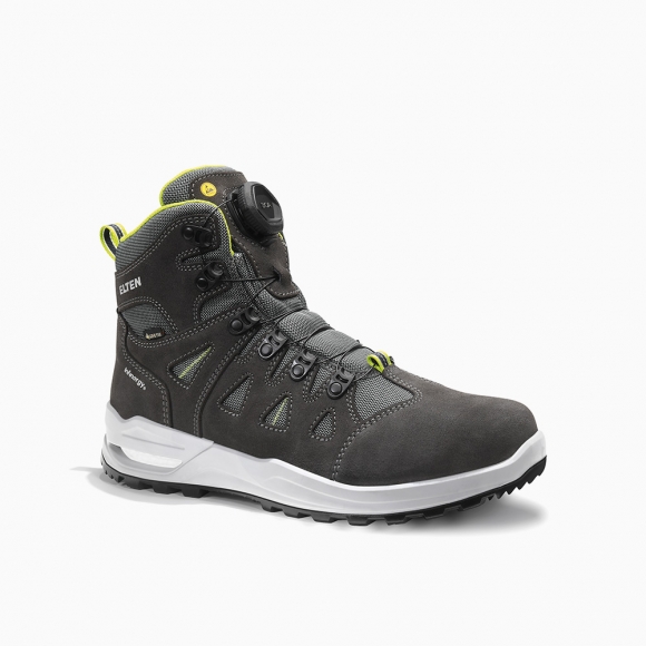 ELTEN DAMEN Berufsstiefel RILEY XXF BOA® GTX grey-lime Mid ESD O2 WR CI
