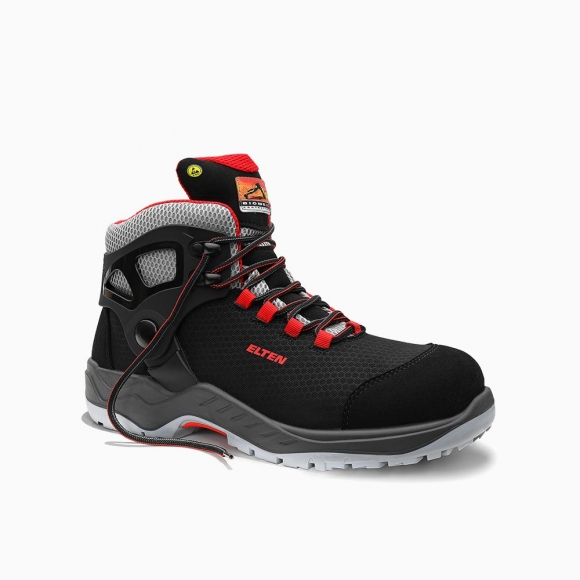ELTEN DAMEN Sicherheitsschnürstiefel ARTURO black-red Mid ESD S3S