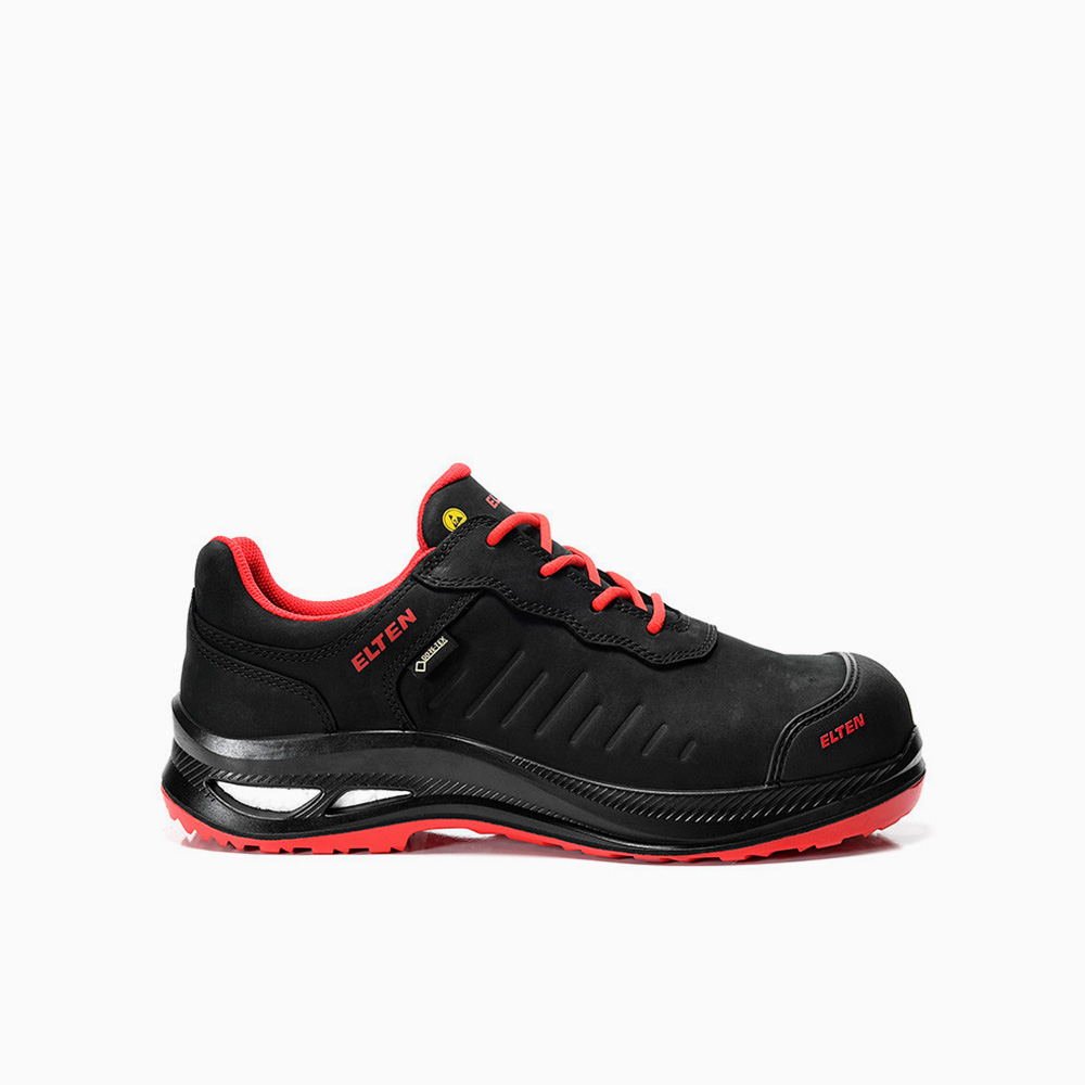 ELTEN HERREN Sicherheitshalbschuh STEWART XXG Pro GTX black-red Low ESD S3 HI CI