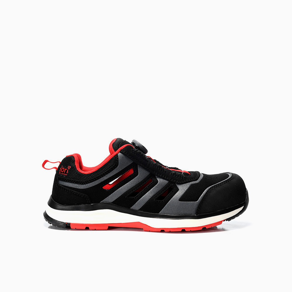 DAMEN JORI Sicherheitssandale jo_RAPID BOA® black-red Easy ESD S1PS