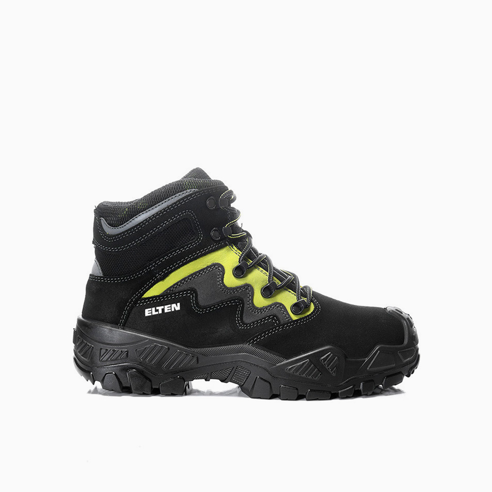 ELTEN HERREN Sicherheitsschnürstiefel MICK black-green Mid ESD S3S