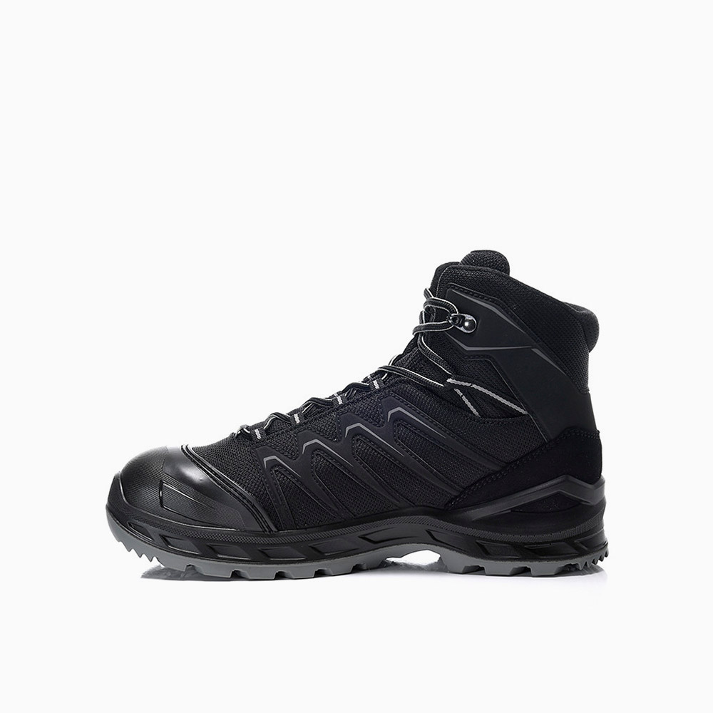 HERREN LOWA Sicherheitsstiefel LARROX Work GTX black-grey Mid S3 CI