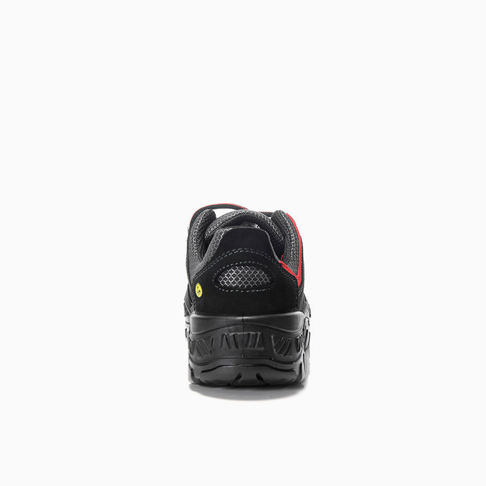 ELTEN HERREN Sicherheitshalbschuh MICK black-red Low ESD S2
