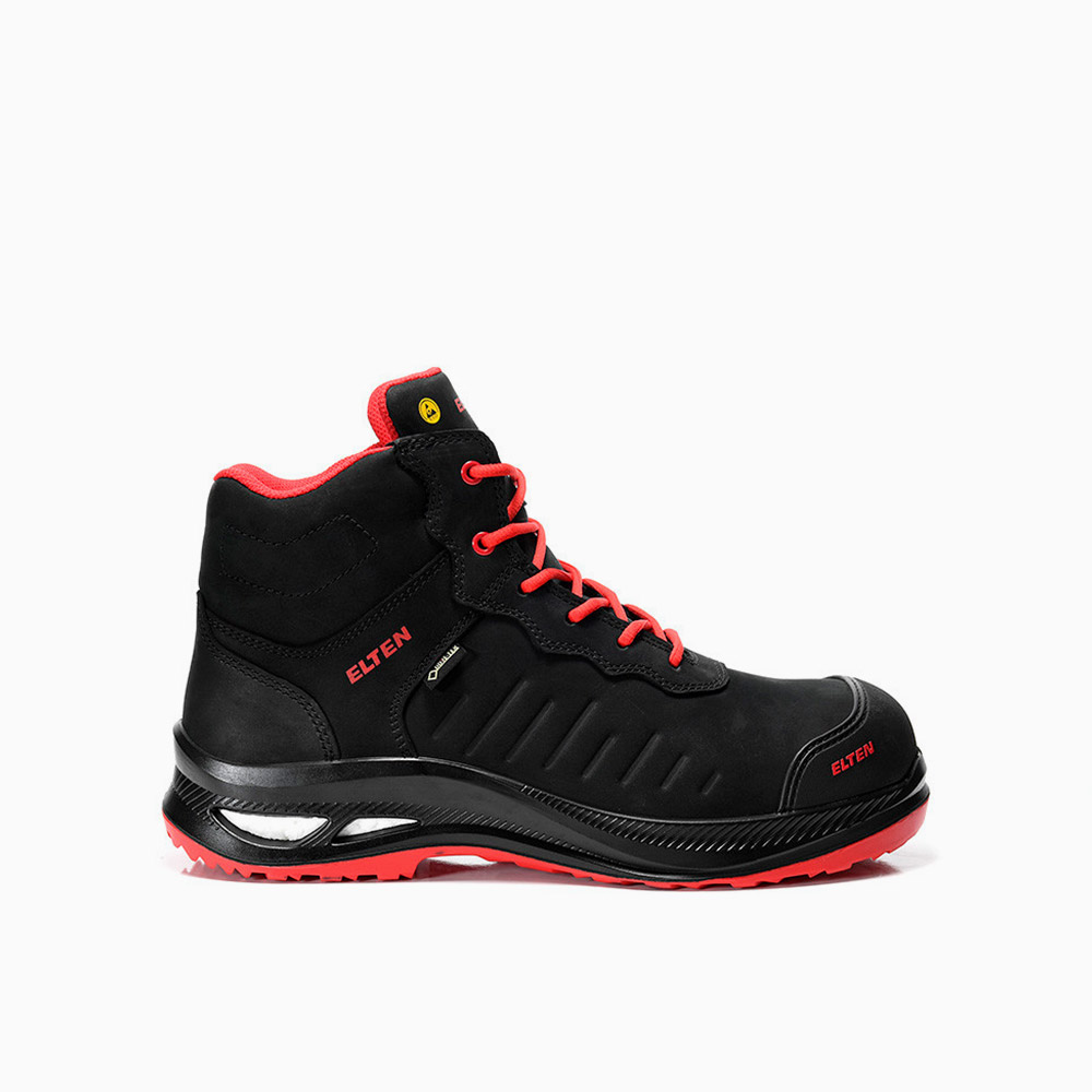 ELTEN HERREN Sicherheitsstiefel STEWART XXG Pro GTX black-red Mid ESD S3 HI CI